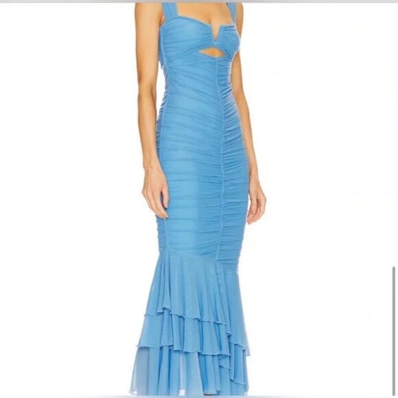 Michael Costello x REVOLVE Hilary Gown in Pale Blue - Picture 2 of 8